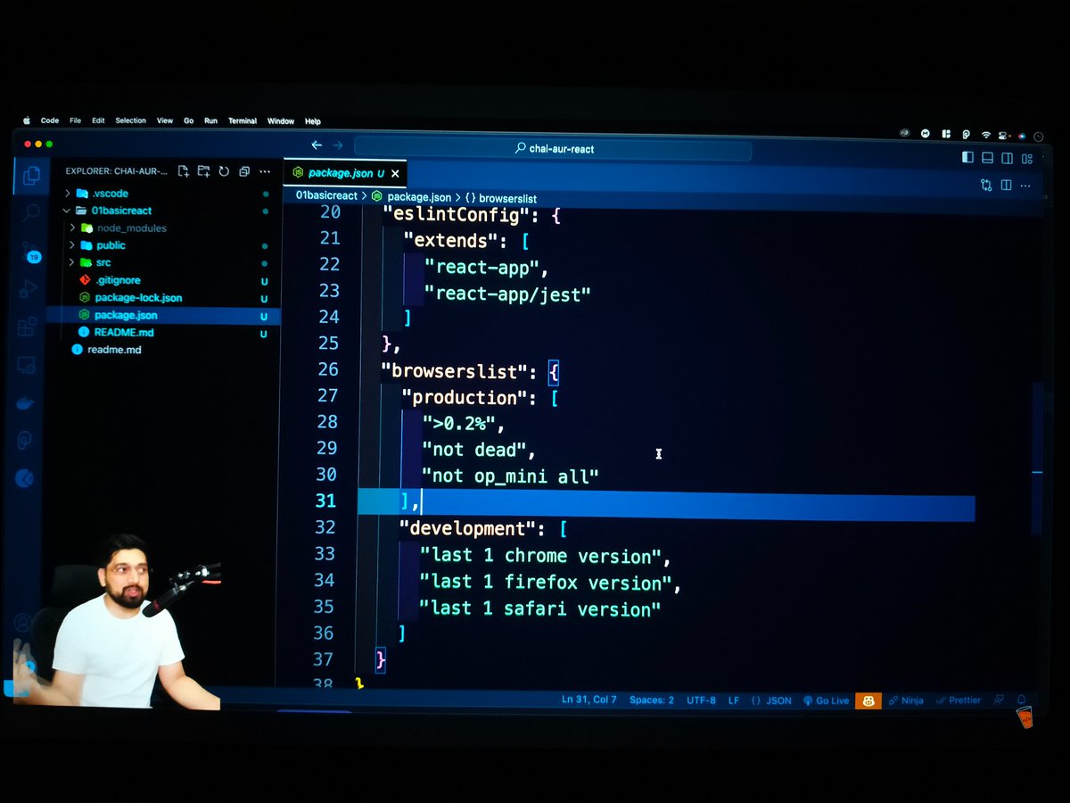 krrishvardhan's tweet image. #35DaysOfCode (Learning React ⚛️)
Day 2:
- npm create vite@latest -> choose React + JavaScript
- npm install -> installs all essentials from package.json
Also, today I made it to the Top 5 on the MasterJi leaderboard! 🥳
@Hiteshdotcom @ChaiCodeHQ