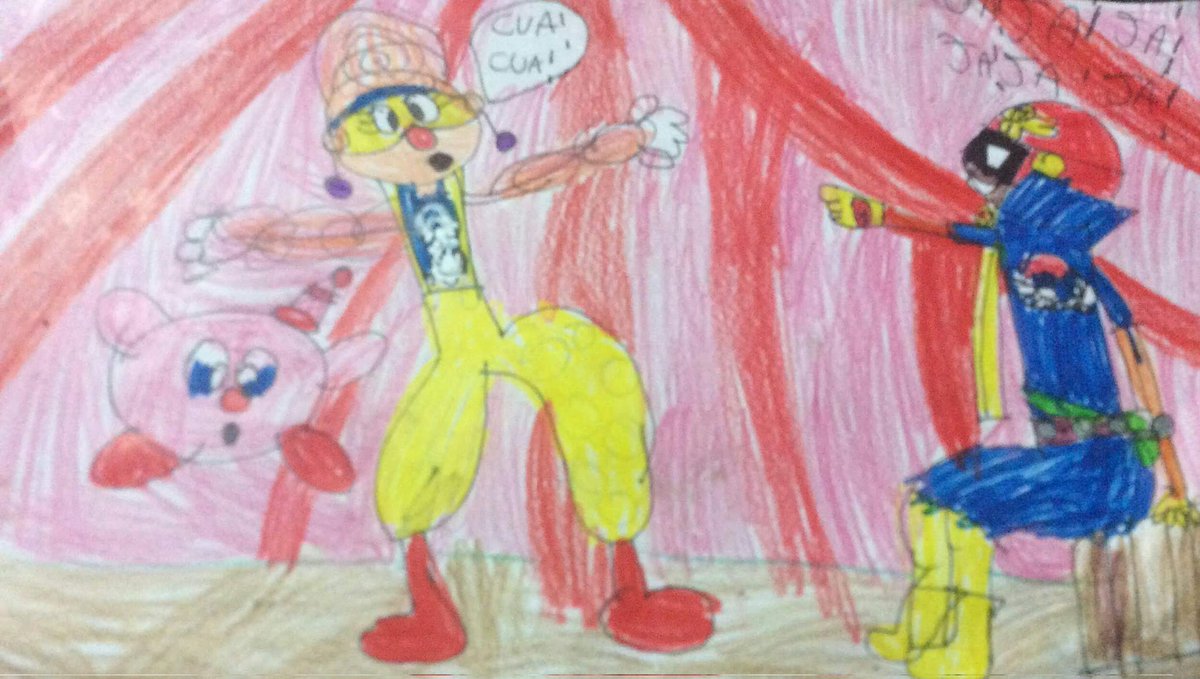 Naricitapayasa's tweet photo. @Sora_Sakurai Please Sakurai, a circus in Smash Bros. with Lola Pop, Captain Falcon, and Kirby, in addition to the candy store and Arms-style concept art. #lolapopforsupersmashbros #supersmashbros #arms #captainfalcon #kirby #sakurai https://t.co/SOC8XkRMPn