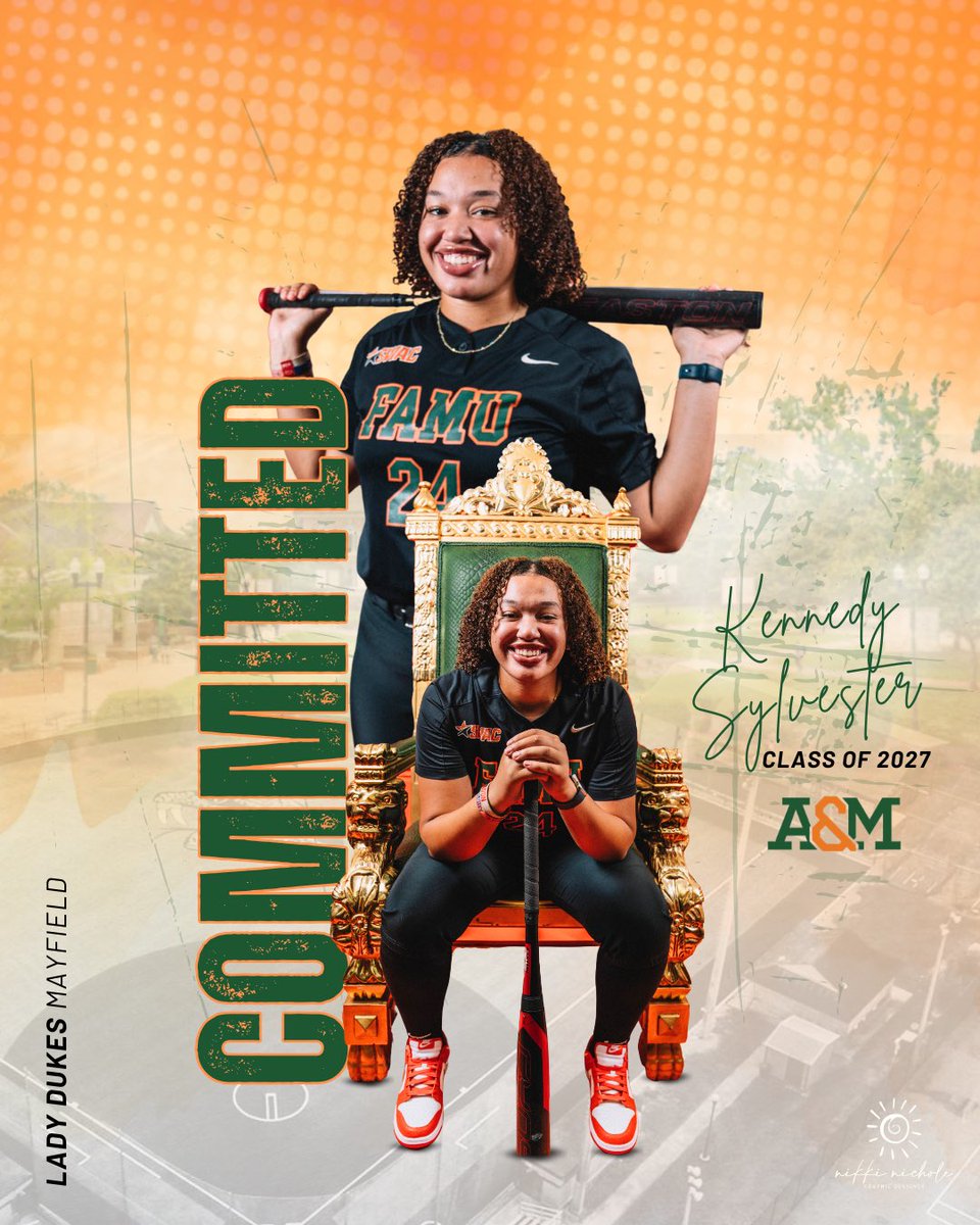 KKSylvester2027's tweet image. I am blessed and excited to announce my commitment to THEE Florida A&amp;amp;M University thank you @bbeall0628 and @JessMargarita for this amazing opportunity to be apart of the FAMUly #braggdifferent 
@FAMU_Softball @FAMU_1887
@commit2HBCU @Dukes16uNat @_Nikki_Nichole @ToddMayfield85