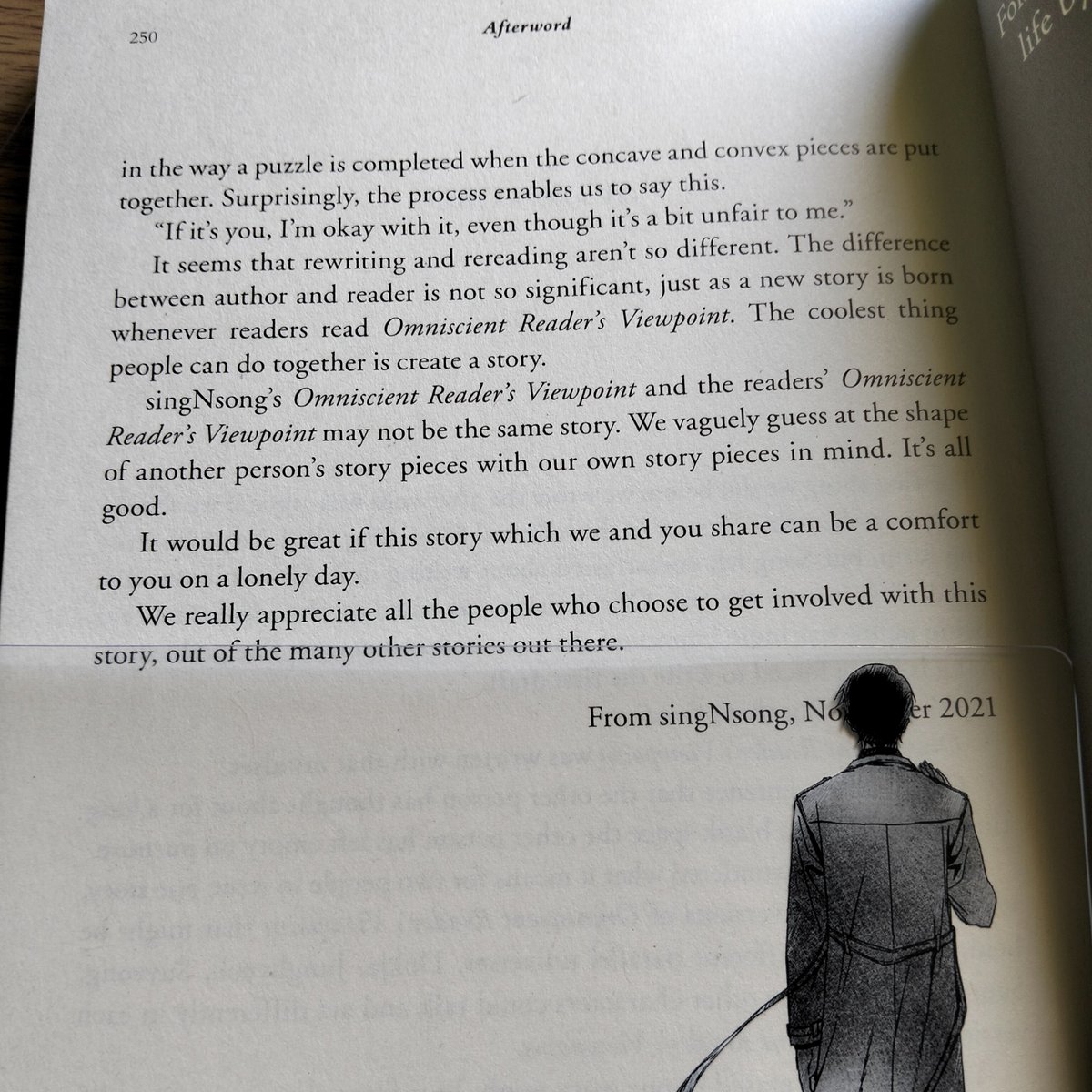 hanatls123's tweet image. I never found any story out there where the author adore and thinking the readers as much as orv do 😌 

"It would be great if this story which we and you share can be a comfort to you on a lonely day."