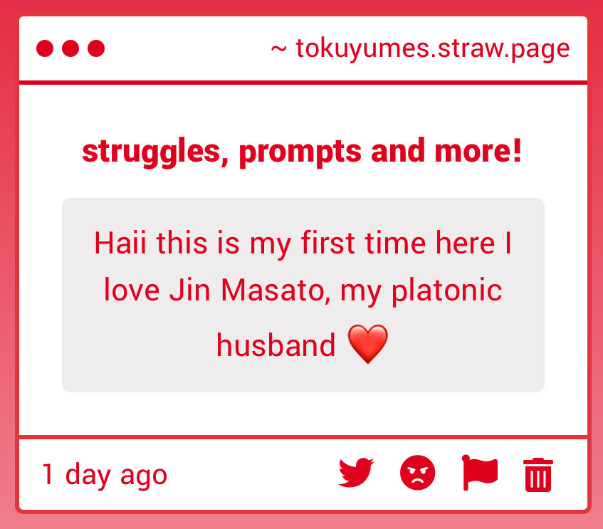 ➥ confession 

hello!!! its nice to see more toku yumes around here :)

— 🚥