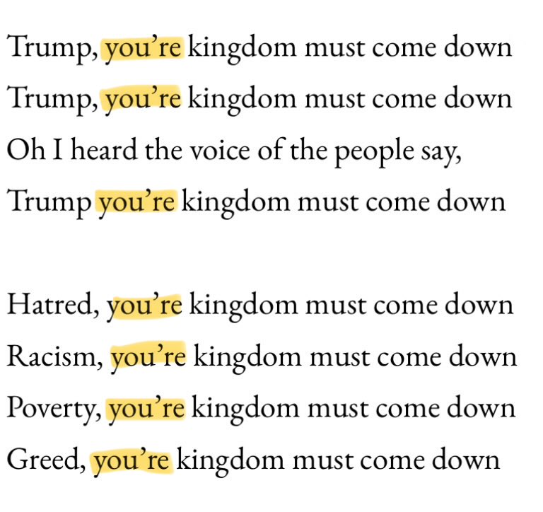 Teachers unions are sponsoring No Kings protests—more aptly “I Hate America” rallies—across the country. 

I suppose they should brush up on grammar instead of protesting a nonexistent king.