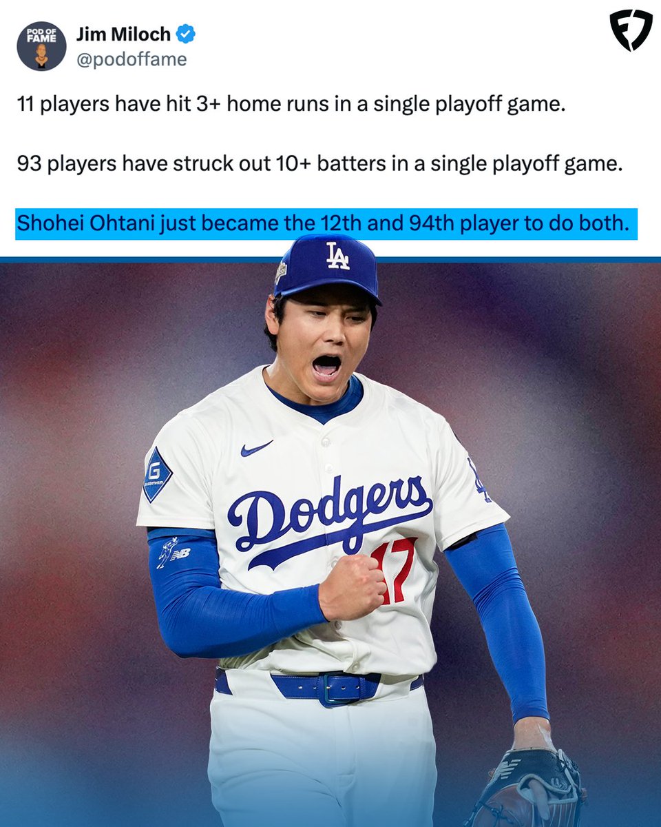 FDSportsbook's tweet image. In like 50 years people are gonna look at the MLB history books &amp;amp; think Shohei Ohtani was playing an entirely different sport than everyone else 💀

(via @podoffame)