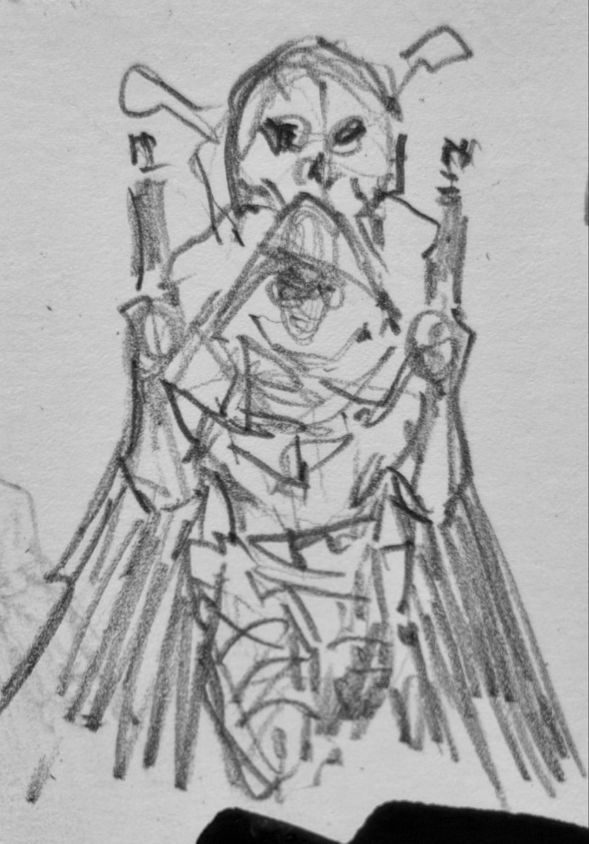 YVSokolovArt's tweet image. Little prelim for my next commission this October. Original character by a friend of mine, Roman. His alter ego so to speak. 
#unclejerk #prelim #sketch