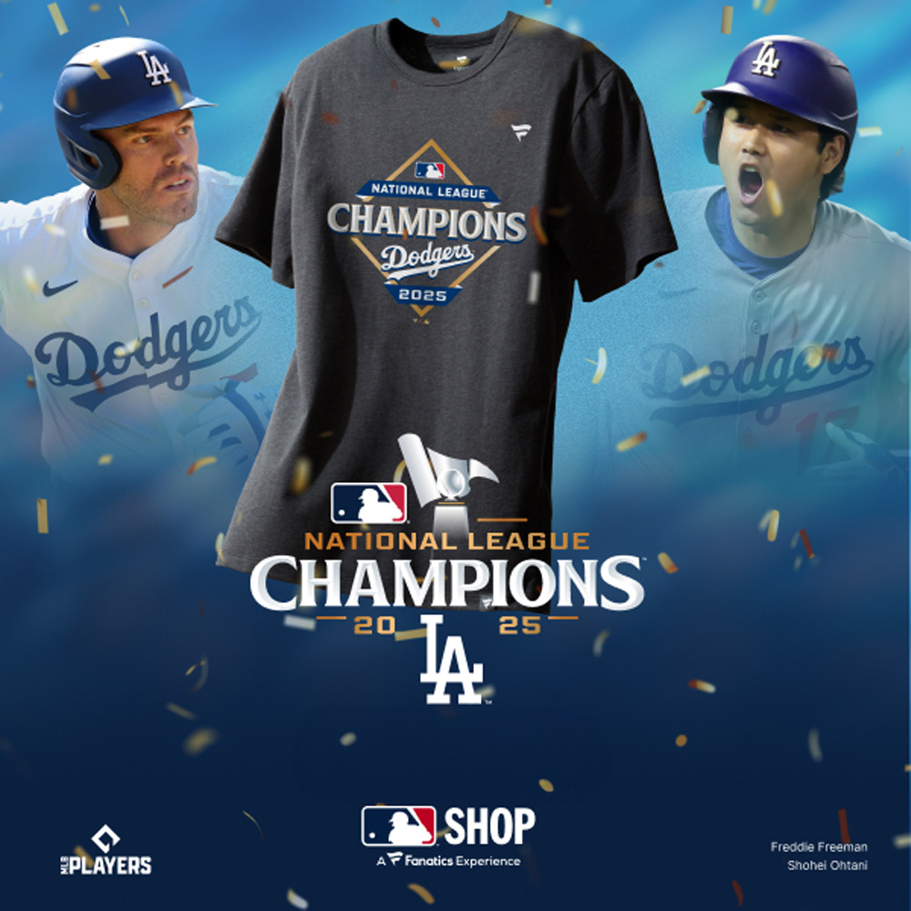 日本未発売　2024ドジャースナショナルリーグ優勝記念 Lサイズ　Ladies 大谷翔平 グッズ Tシャツ ドジャース 応援 2025 ナショナルリーグ 優勝