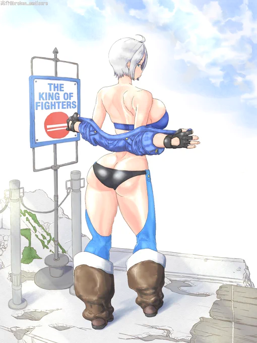 a study for painting. #angel with #kof 2002 background