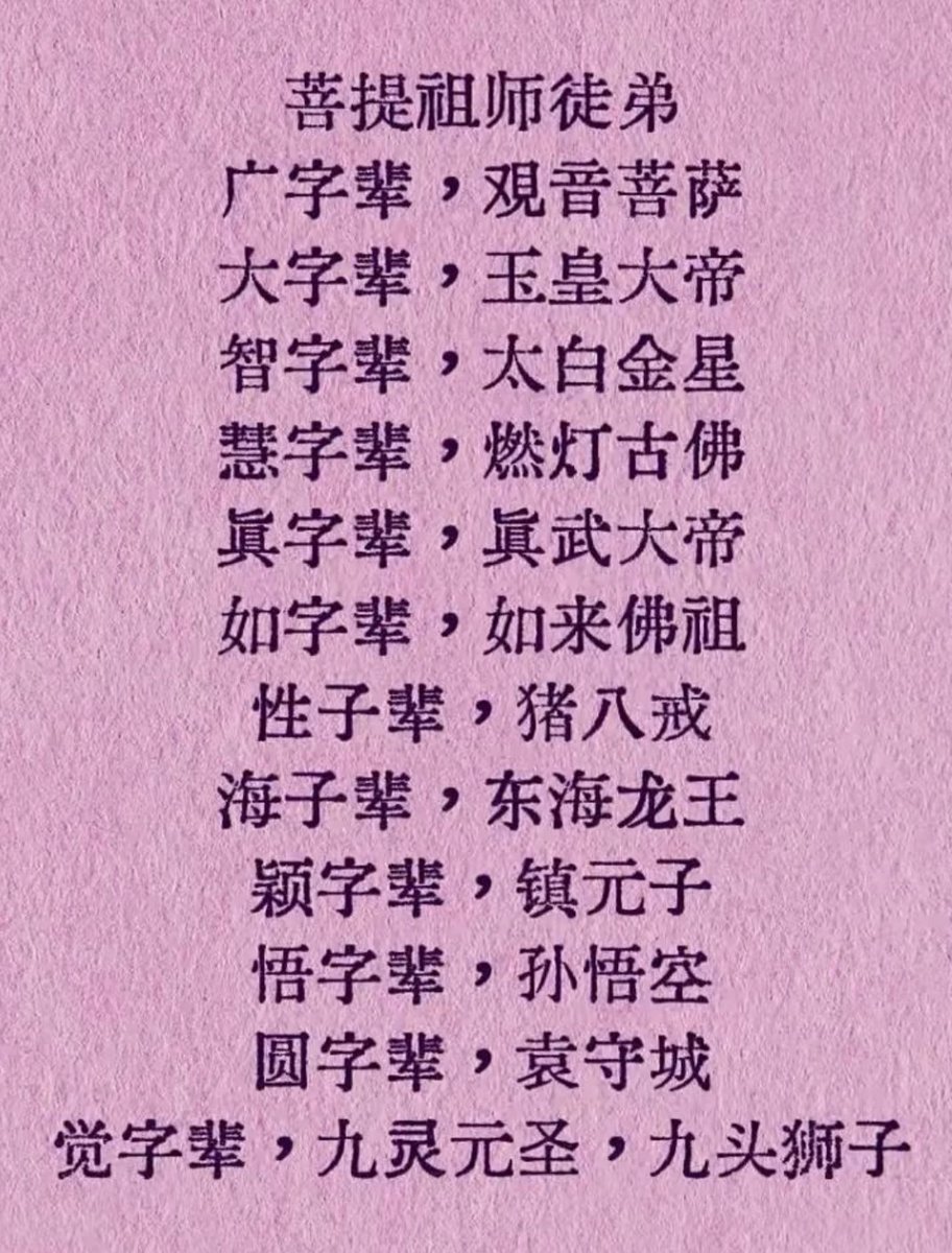 菩提祖师徒弟你了解嘛？