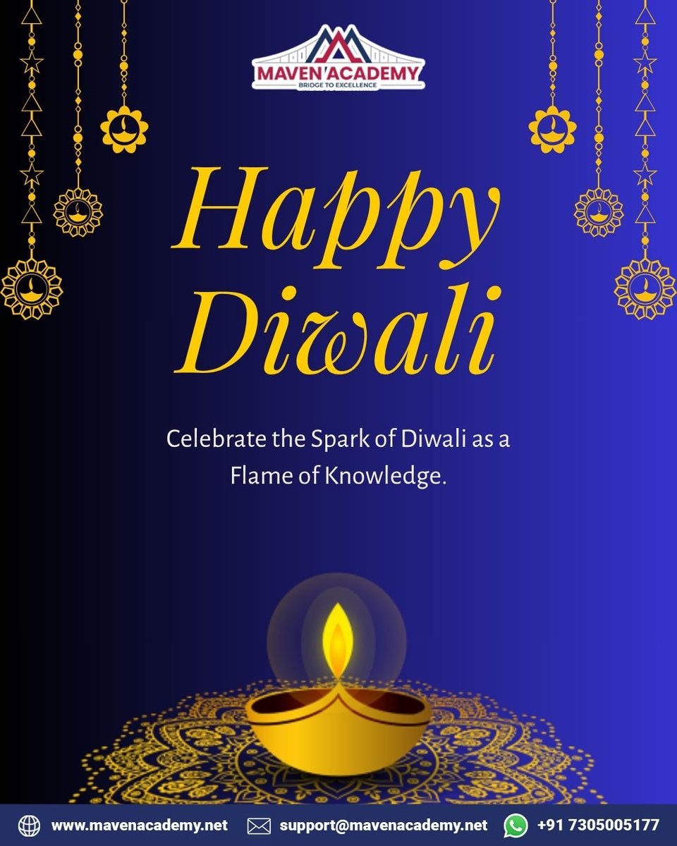 MavenAcademy1's tweet image. Let the Festival of Lights Ignite the Flame of Learning. 📚
🪔 Happy Diwali to you and your loved ones from Maven Academy!

#MavenAcademy #HappyDiwali #Diwali2025 #FestiveSeason #FestivalOfLights #DiwaliCelebration #IndianFestivals #JoyfulDiwali #TraditionAndCulture