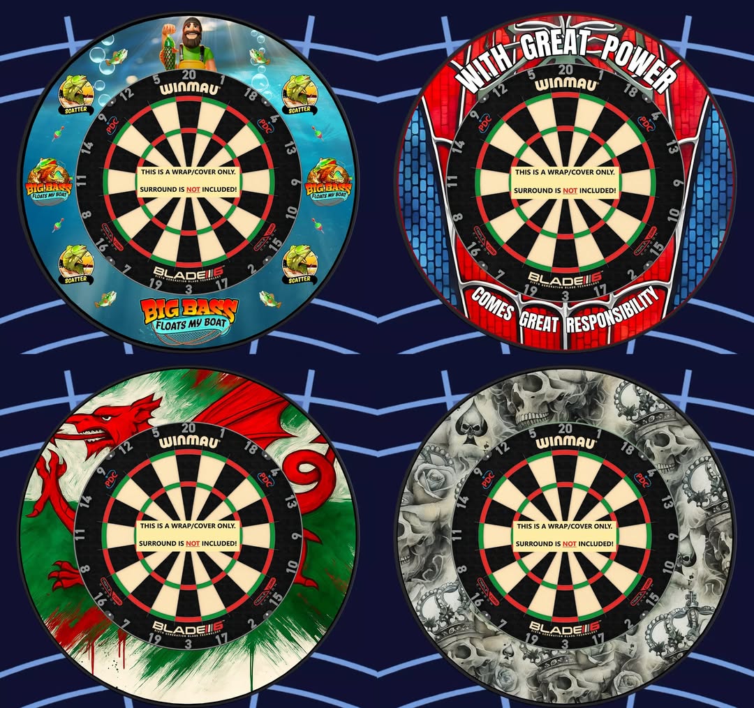 HTBREPAIRS's tweet image. Some of my recent favourite wraps/covers.  From just £22.99 🎯🎯 #darts #Dart #dartboard #dartsetup #dartlife #dartsnews #dartboardsurround #dartsetup #darts4fun #lovethedarts