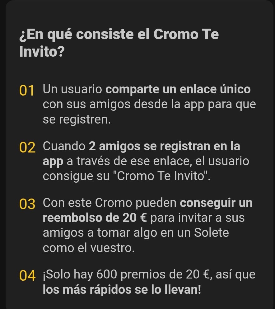 #cromoteinvito, nueva campaña de <a href="/GuiaRepsol/">guiarepsol</a> para conseguir reembolsos en los locales #soletes!!!!!