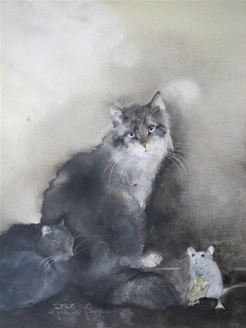 CarlyanneMcCon1's tweet image. Happy #Caturday everyone 😺💜🕊

Artist is Dédé Moser