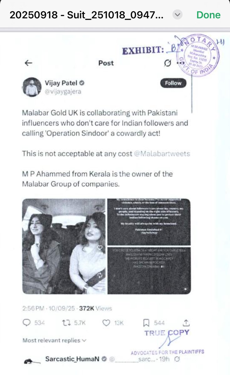 mujifren's tweet image. #BoycottMalabarGold

What is defamatory here?

This is mere statement of facts

Any lawyer worth his salt would be able to get it quashed