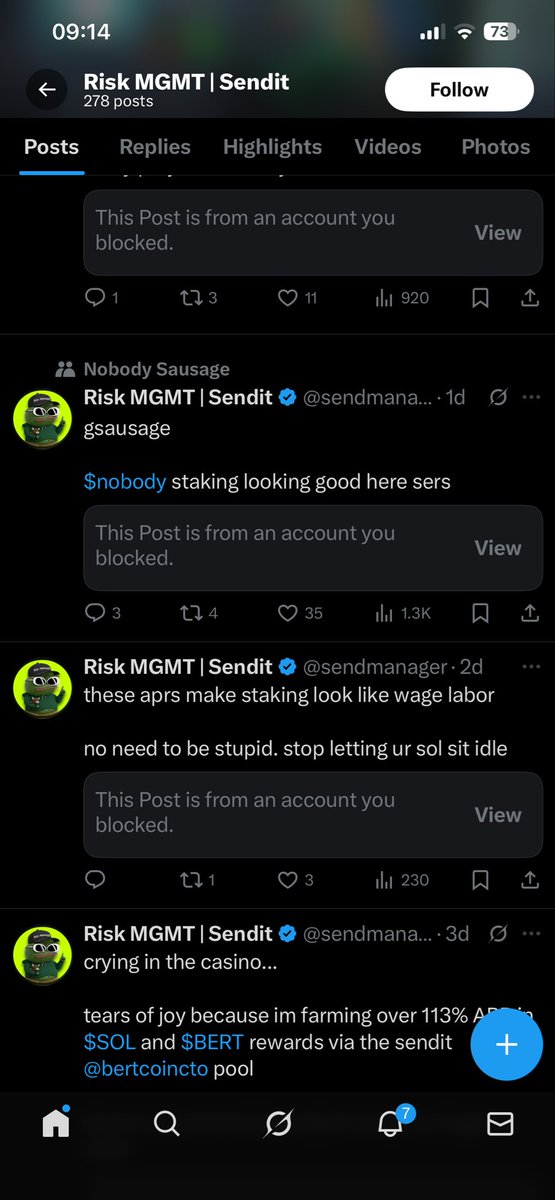 They are shilling a lending platform as a staking one

Complete fraud and scam

Surprised they still being allowed to post in the <a href="/nobodysausage/">Nobody Sausage</a> community page here luring people in to think it’s staking but really it’s lending and robbing your money