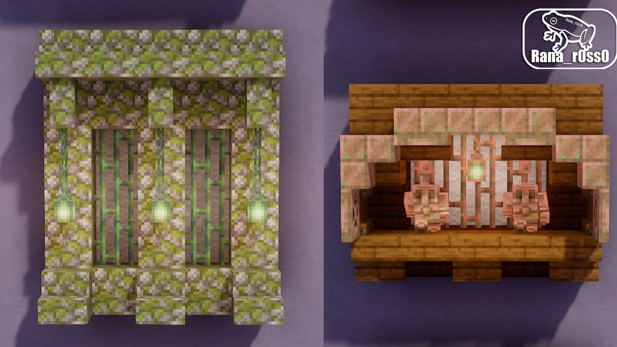 銅４種を使った窓装飾
#Minecraft #Minecraftbuilds