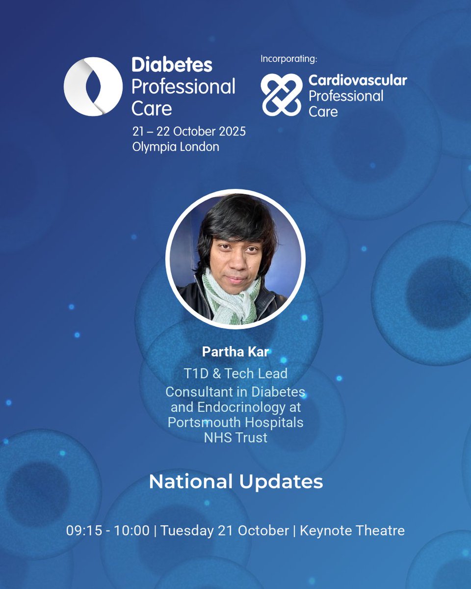 Next week- we have <a href="/diabetespc/">Diabetes Professional Care</a> in Olympia, London

Looking forward to talking about progress made in #T1Diabetes; Access to #Technology; #T2D update re CGM - and of course-what comes next

If there- come and say hello!

And ask what you want 🙂

(Nearly) a decade in <a href="/NHSEngland/">NHS England</a>