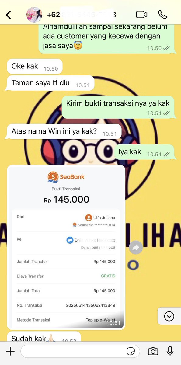 qjevno's tweet image. HALLO❗
BAGI YANG ADA KENDALA BERKABAR YA
✨JASA HAPUS AKUN
✨PULIHKAN BALIKIN AKUN LUPA PASWORD/KE HACK
✨JASA LACAK LOKASI
✨SADAP WA
✨LACAK HP HILANG BY NO HP/IMEI
✨JASA HACK/PEMULIHAN AKUN (EMAIL,IG,WA,TWITER/X, FB,TIKTOK)
📞wa.me/6288271670452