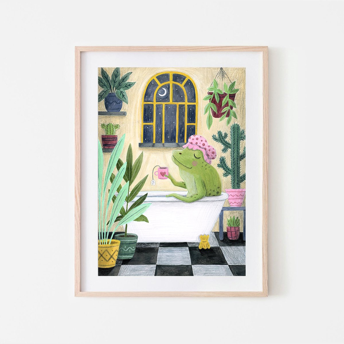 I sell original art, greeting cards &amp; high quality art prints just like this frog owl print. 15% off first orders via a newsletter signup fawashah.co.uk/product-page/f… #ukgiftam #shopsmall #Gift #illustration #artistsontwitter #frog #autumn #art #supportsmallbusiness