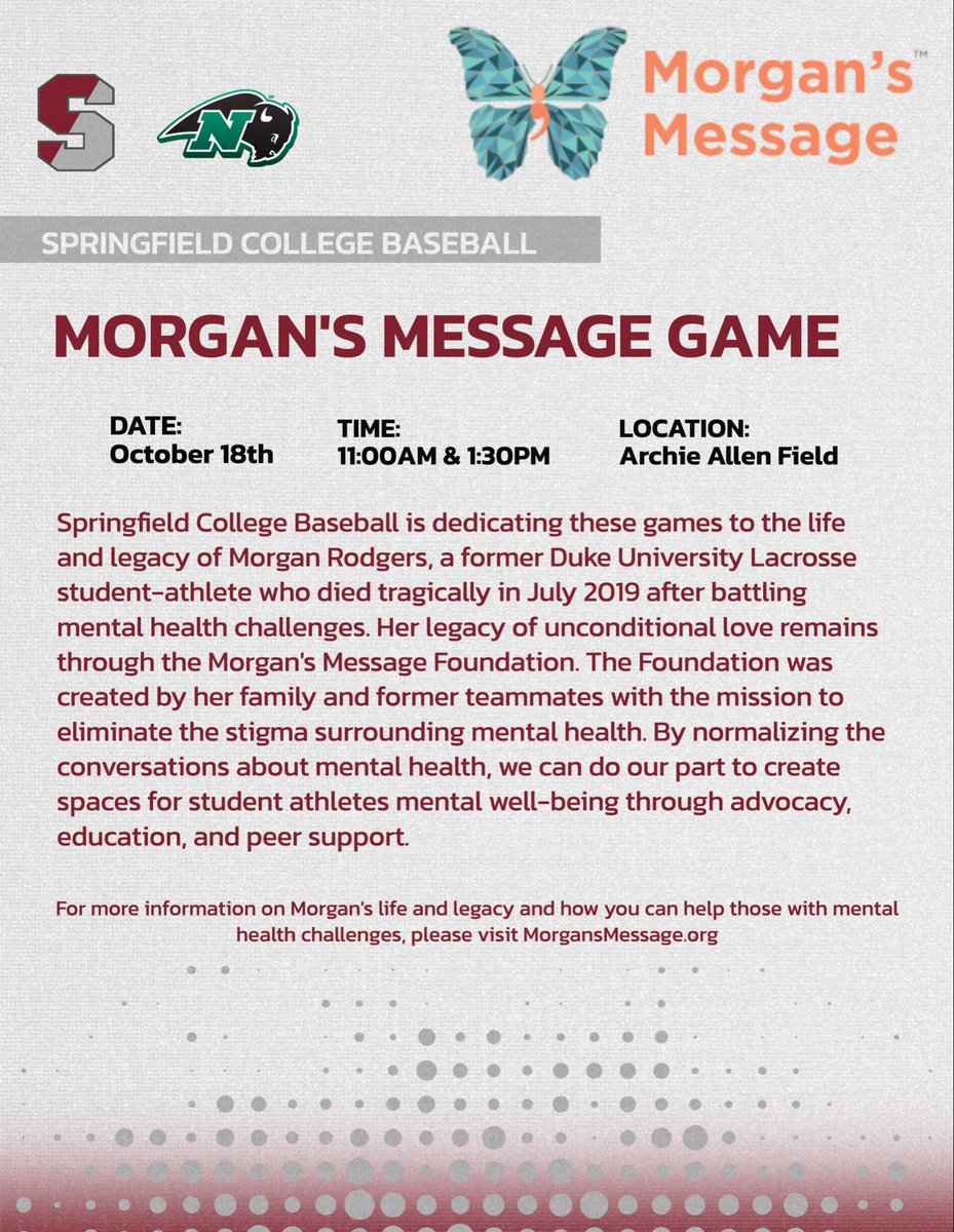 Playing for a cause bigger than baseball.  

#MorgansMessage #SCAthletics