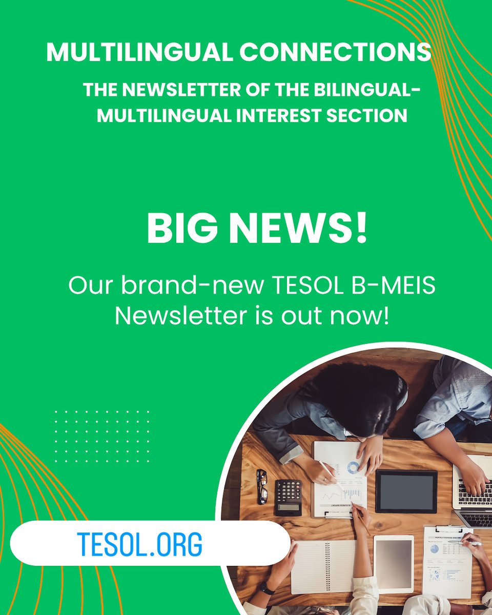 TESOLBiMulti's tweet image. The October 2025 issue of Multilingual Connections is now published.
Read the full issue: my.tesol.org/news/1432812
#TESOL #BMEIS #MultilingualConnections #TESOLInternational #MultilingualEducation #BilingualEducation #Translanguaging