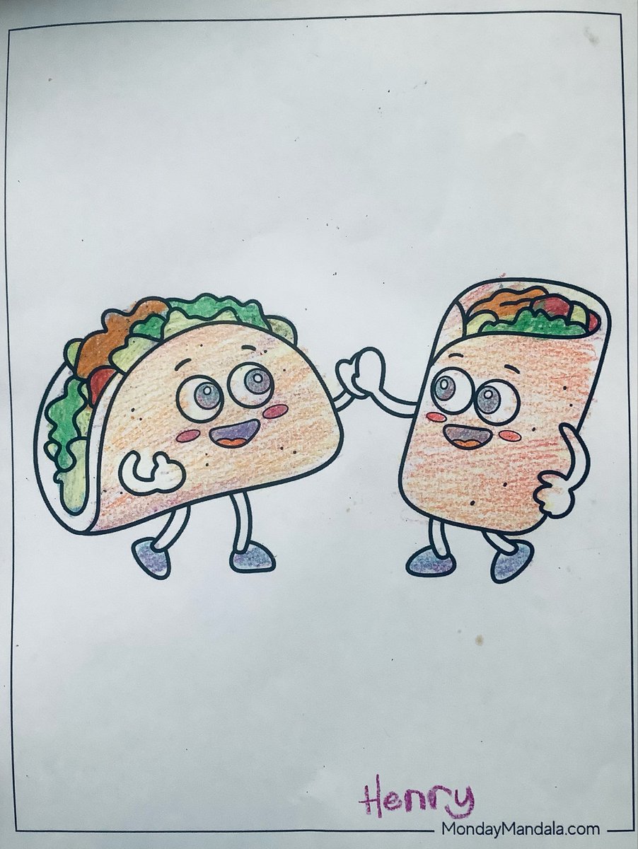 Yesterday went to Taco Bell and did some crayons 🖍️🌮