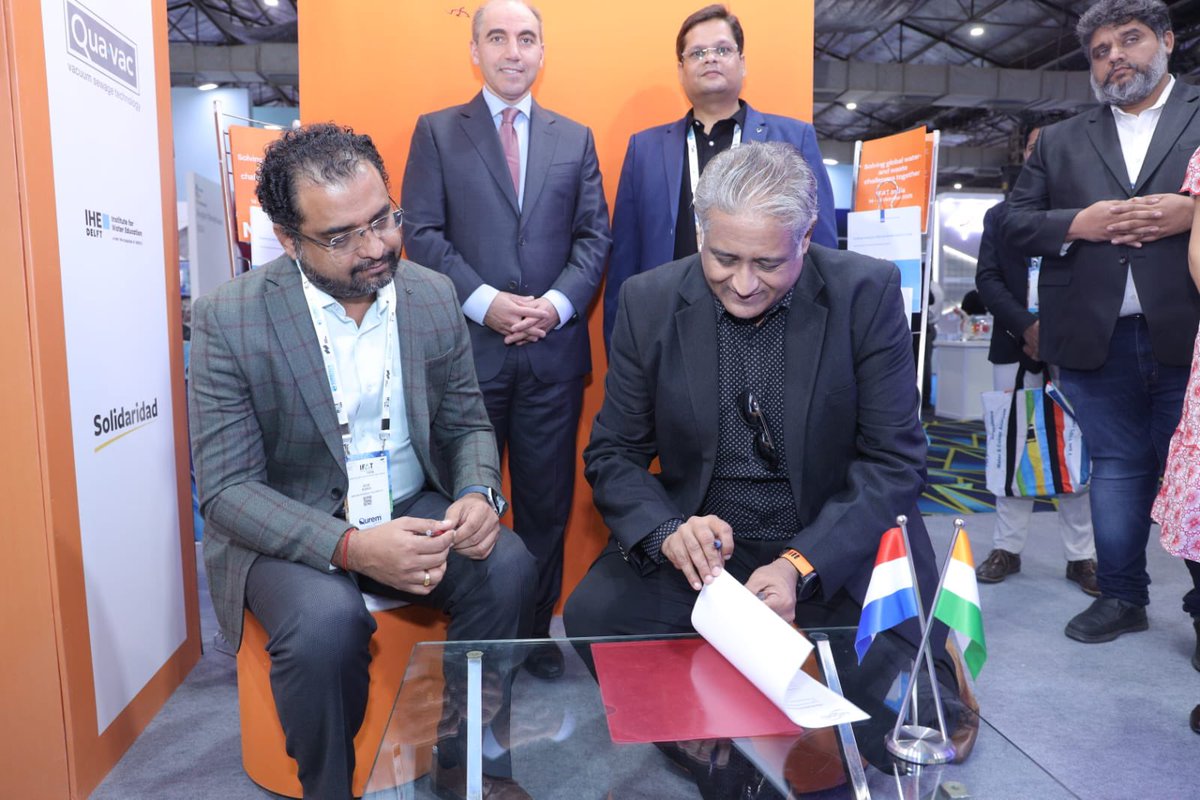 NLinMumbai's tweet image. Strengthening Dutch-Indian business partnerships! 🇳🇱🤝🇮🇳
A new MoU was signed between #Paques Environmental Technologies and #Spectra Technologies, marking another milestone in sustainable water and waste innovations.
#IFATIndia2025 #CircularEconomy #PartnershipsForChange