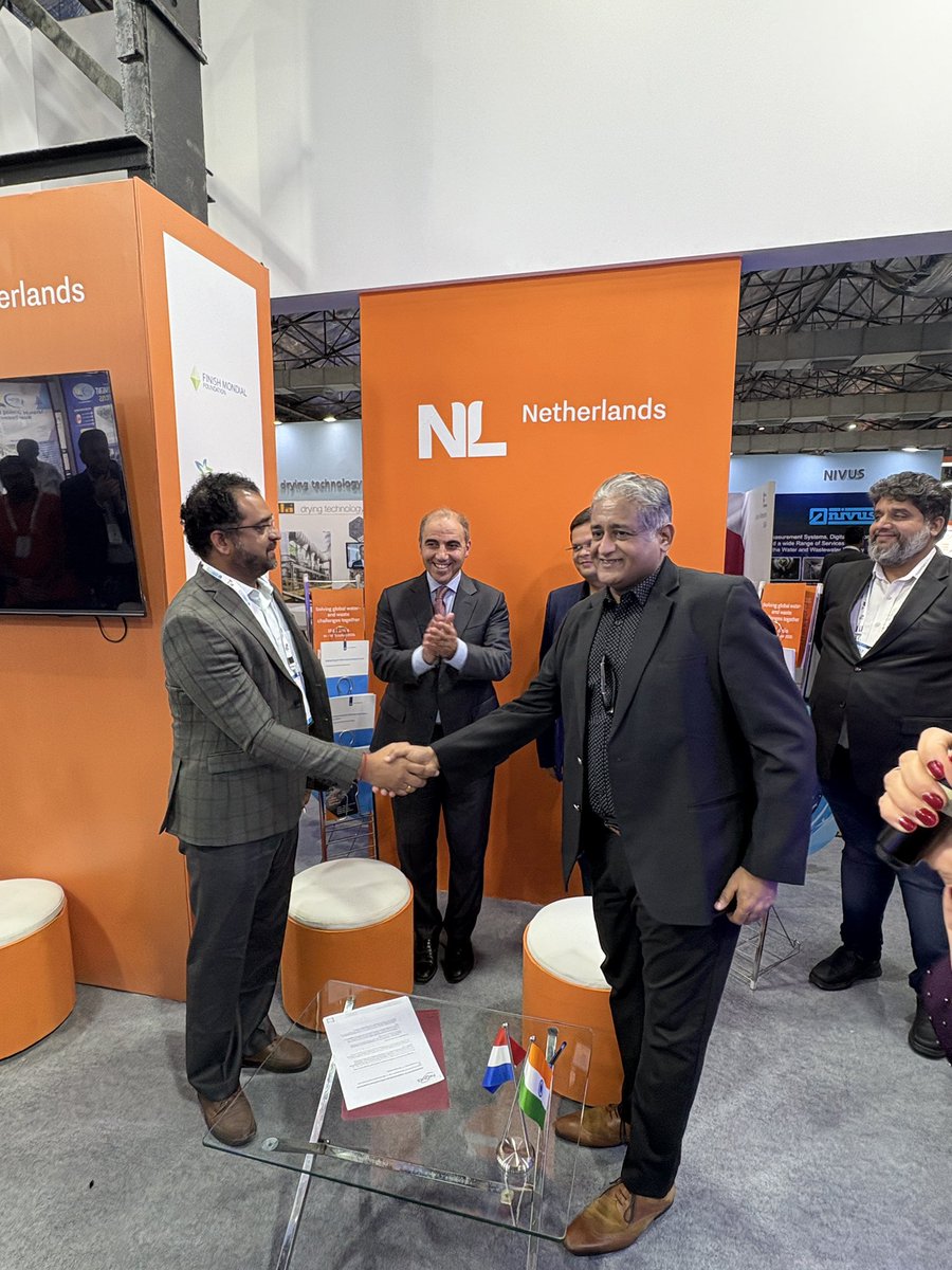 NLinMumbai's tweet image. Strengthening Dutch-Indian business partnerships! 🇳🇱🤝🇮🇳
A new MoU was signed between #Paques Environmental Technologies and #Spectra Technologies, marking another milestone in sustainable water and waste innovations.
#IFATIndia2025 #CircularEconomy #PartnershipsForChange