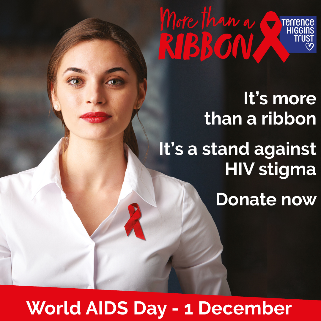 THTchampions's tweet image. World AIDS Day is on 1 December, a moment to remember those we've lost to HIV and stand together in solidarity.

🎗️ Donate today and receive a red ribbon fabric badge or enamel pin to mark #WorldAIDSDay.

👉 tht.org.uk/wad

Thank you for your support ❤️