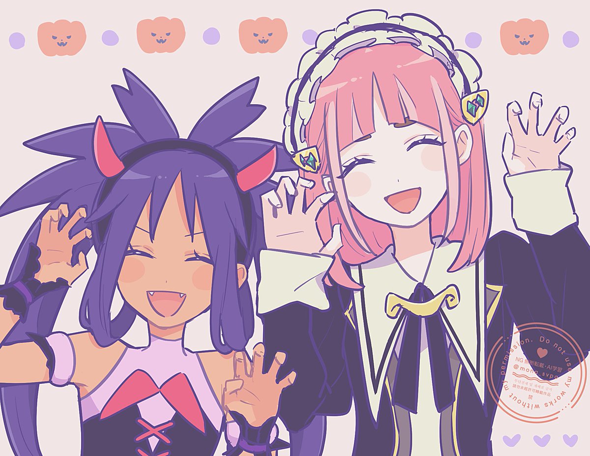 pkmsハロウィン衣装なアイリスとタロ👻🎃