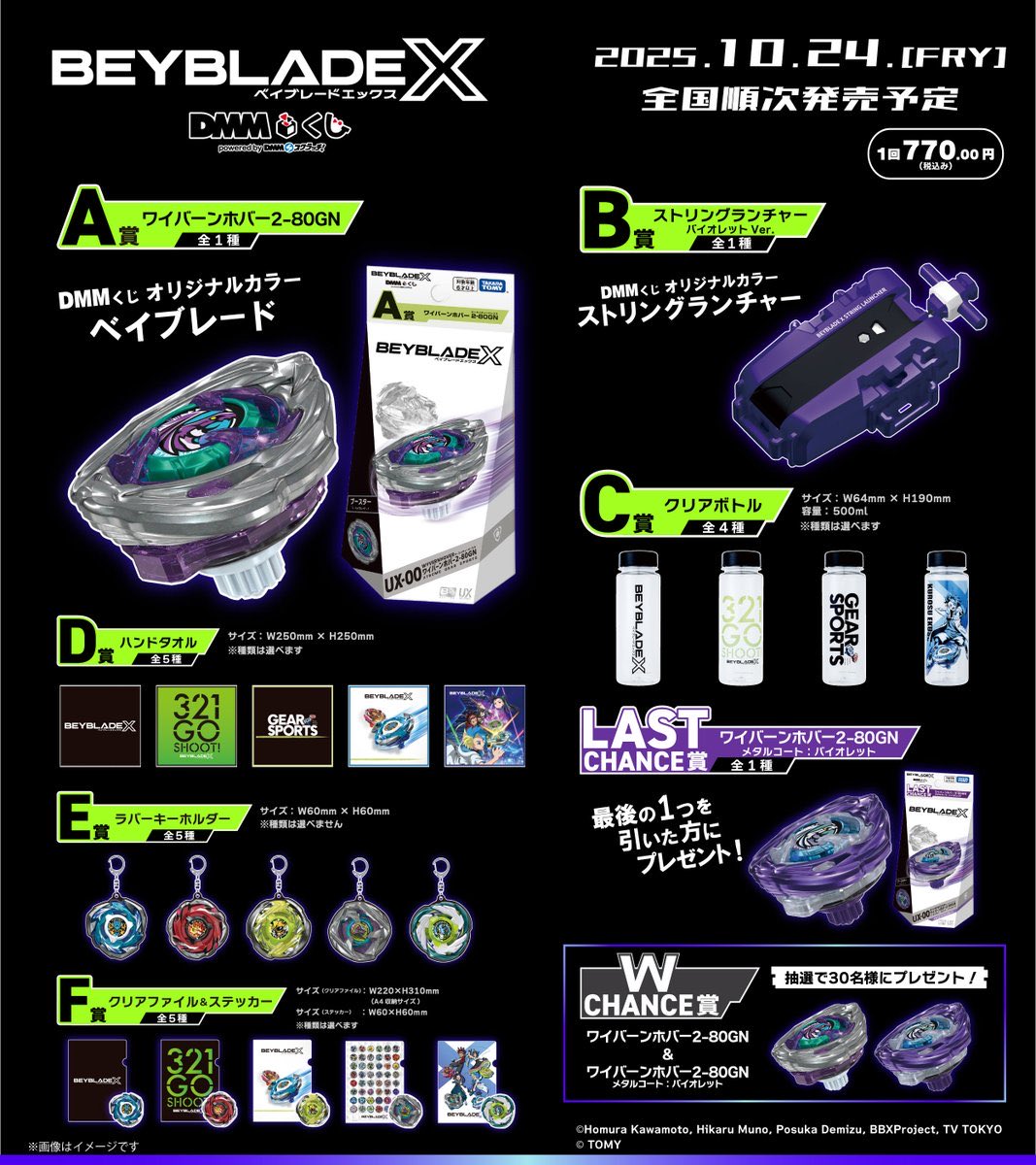 📅10月24日(金)発売予定の BEYBLADE X DMMくじ 全国の取扱店舗数を調べ