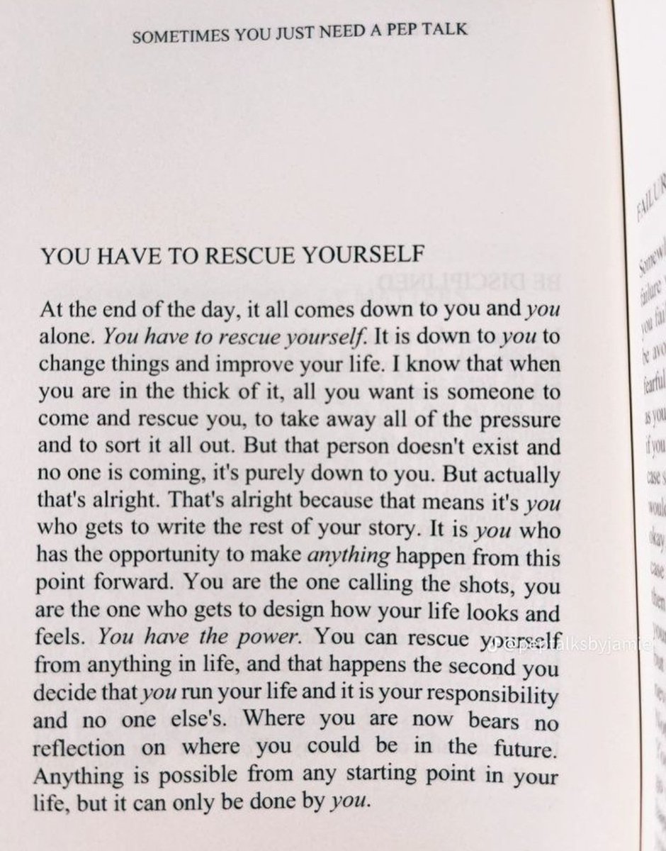 You have to rescue yourself
