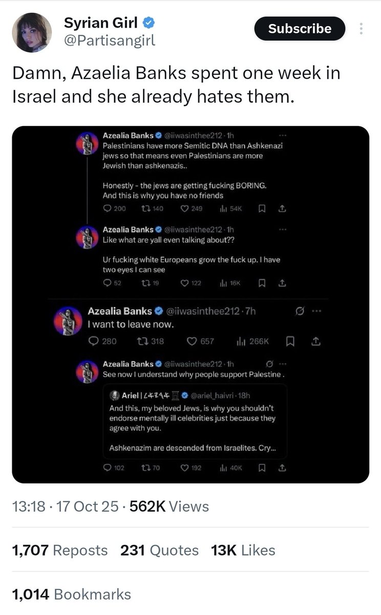 boom_tentpeg's tweet image. Israelis do have a tendency to enrage people with cluster-B personality disorders (narcissists, histrionics, and borderlines), since Israelis are allergic to the bullshitting and empty flattery they crave.

That we alienate these types is something to be very proud of.