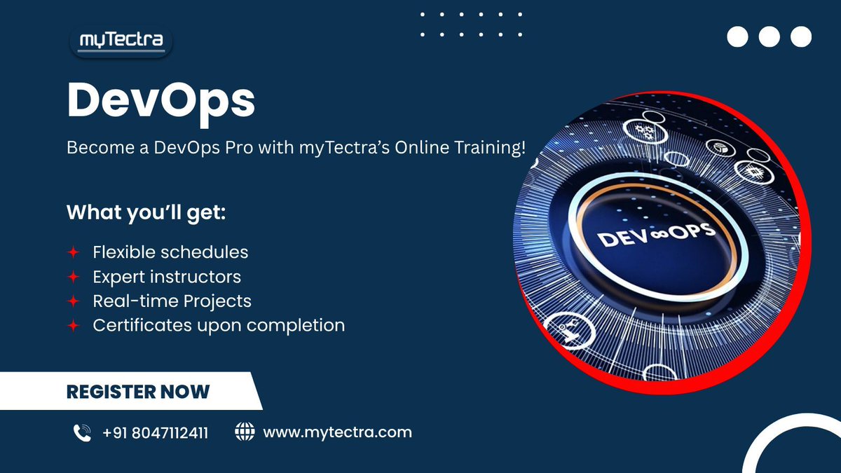 mytectra's tweet image. 🧩 Become a DevOps Expert with Training at myTectra! 🚀💻
📞 Talk to us: +91 8047112411
🌐 Visit Us: mytectra.com/devops-trainin…
#devops #devopstraining #devopscourse #cloudcomputing #automation #cicd #docker #kubernetes #terraform #ansible #aws #itcareers #mytectra