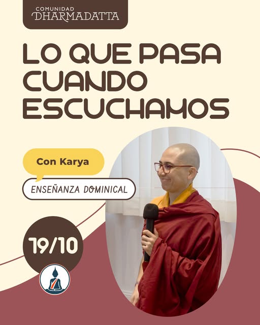 faceBuda's tweet photo. El día de mañana nuestra monja Karya, nos comparte la enseñanza: "Lo Que Pasa Cuando Escuchamos"
09:00 am CDMX

Síguela por https://t.co/ZI9B4cgiJb y en https://t.co/dn3MJJDiLu

#Karya #Dharma #Budismo #AtencionPlena https://t.co/e549HF9tQt