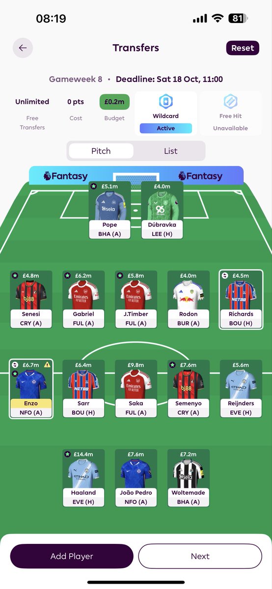 On wildcard. Down to these options. 

Any thoughts?