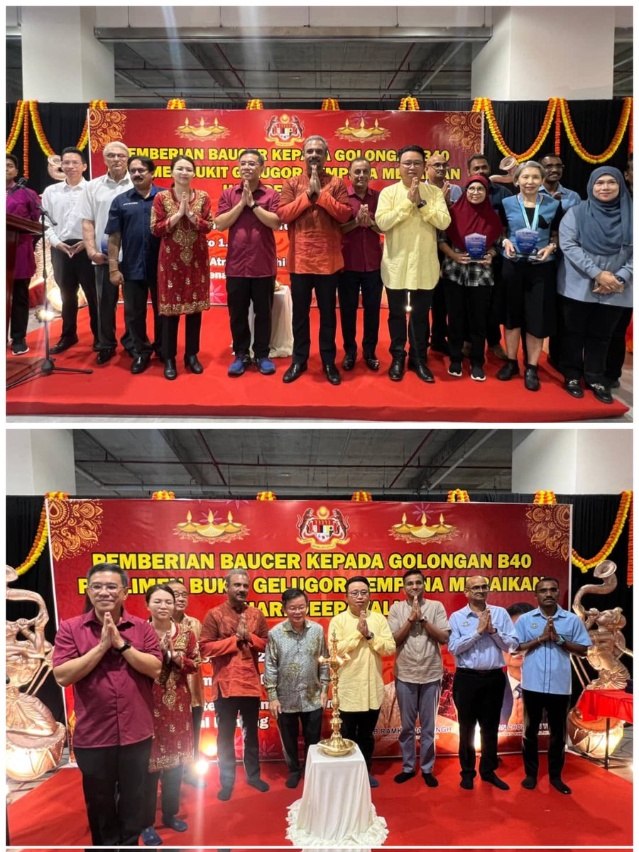 Thank you to everyone who joined us in celebrating Deepavali &amp; the B40 voucher distribution at Sunshine Central, Farlim — organised by Parliament Bukit Gelugor. Over 500 families received RM60 vouchers &amp; festive packs.