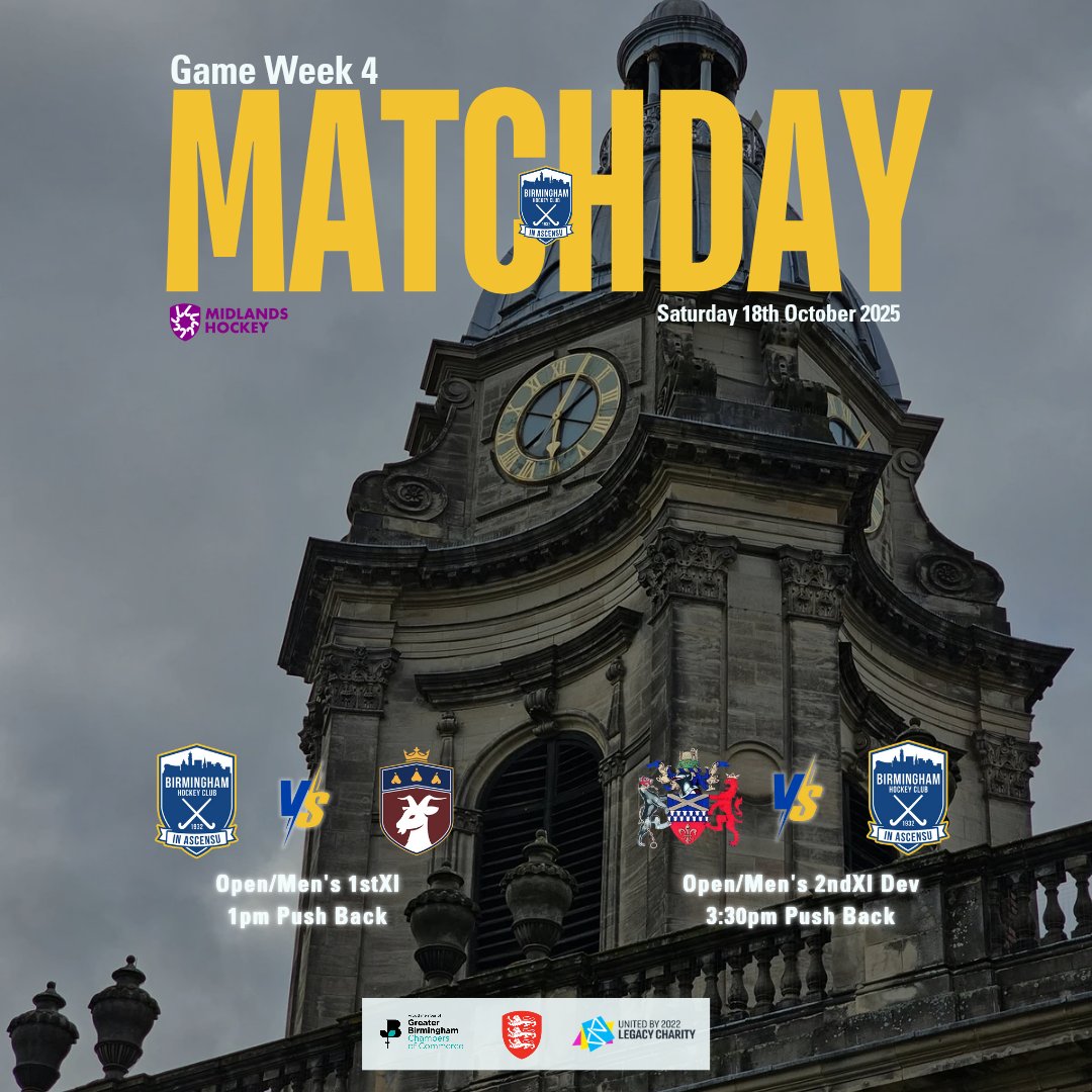 ITS MATCHDAY

Our Open/Men's 1stXI host Bournville &amp; Kings Heath Hockey Club 3s at 1pm ahead of our Open/Men's 2ndXI travelling Away to Tamworth Hockey Club 3 Development
