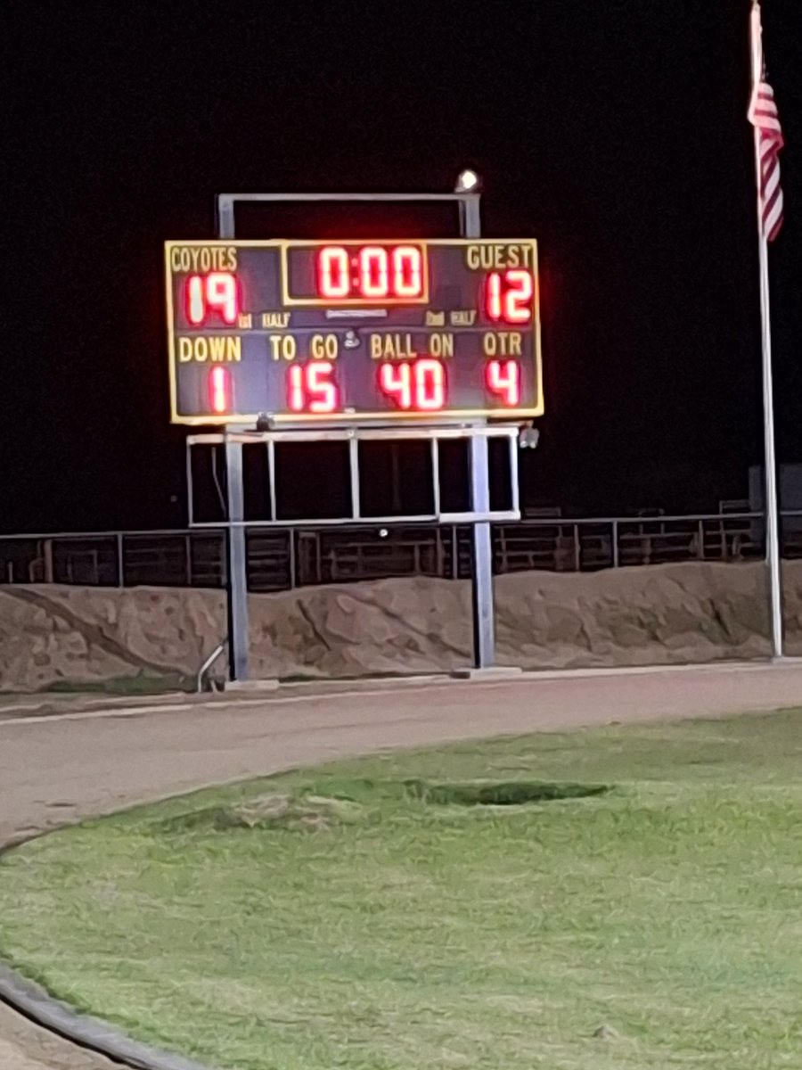 Coyotes are region champs after a gutty Homecoming win over Parker. Great day to be a Coyote!