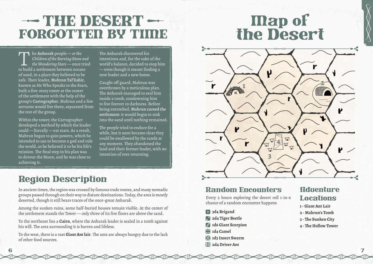 savvythief's tweet image. The Hollow Tower!
We just released a new #adventure #module for characters of levels 1–3 for #OldSchoolEssentials
Brave the lost expanse of the Forgotten #Desert, uncover the secrets of the ancient Anhurak and the fabled #StarDevourer
⬇️ Link
#OSE #OSR #DUNGEON #DESERT #HEX