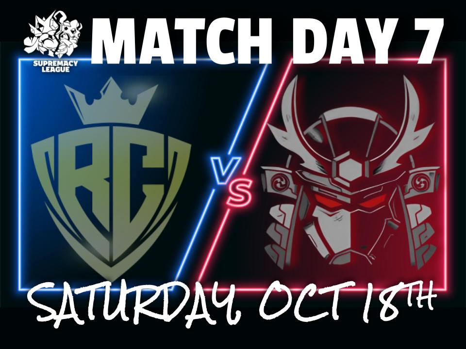 Looking forward to facing our friends from <a href="/goesportsrd/">Game Over eSports</a> in Match 7 in the <a href="/CR_Supremacy/">Supremacy League</a> Ranked Edition tournament.  Should be a great match!

🗓️Saturday, Oct 18th
⏰15:00 UTC