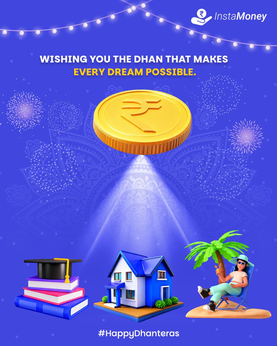This Dhanteras, celebrate the Dhan that makes all the dreams possible. Enjoy instant Dhan with InstaMoney.

#InstaMoney #HappyDhanteras #Dhanteras2025 #Fintech #Dreams #InstantLoan #QuickCash #LoanApp