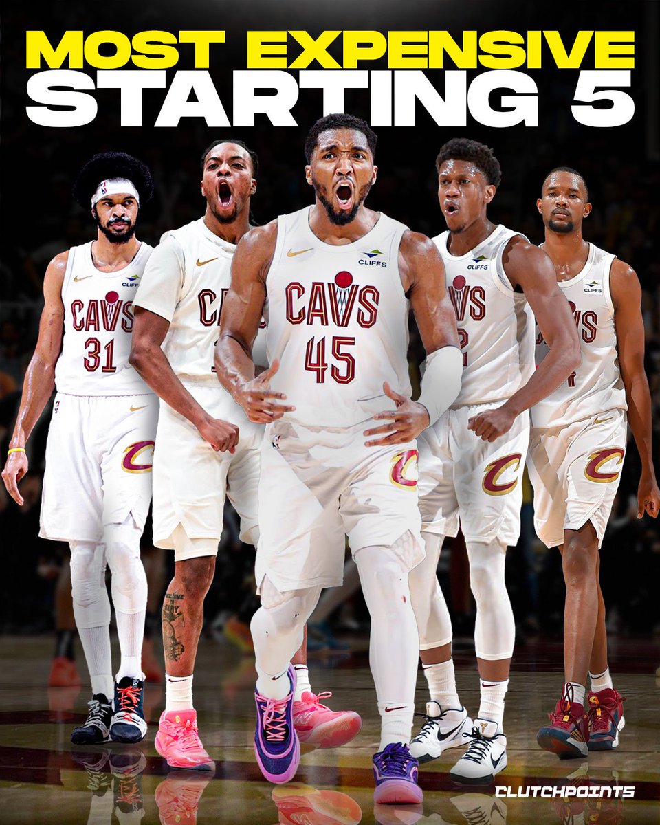 The Cleveland Cavaliers are about to roll out one of the most expensive starting fives in the NBA 💵

Once Darius Garland returns from injury, every member of the Cavs’ starting lineup will be earning at least $20 million per year, a rare flex of financial commitment for a core.