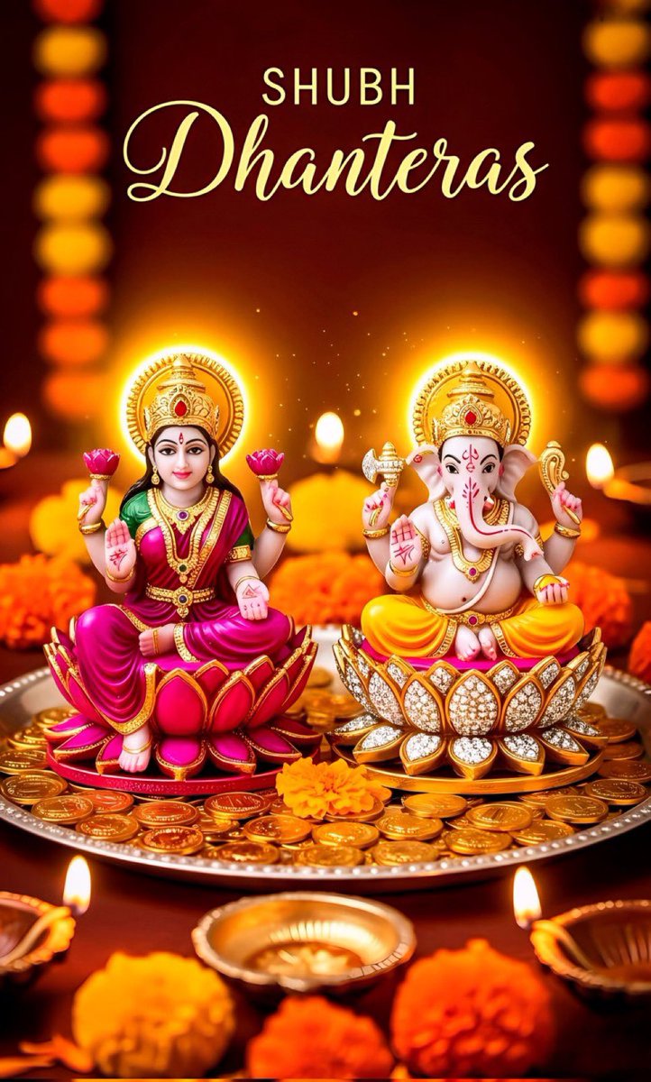 शुभ धनतेरस! माँ लक्ष्मी और भगवान धन्वंतरि की कृपा से जीवन में सुख, समृद्धि और आरोग्य का सदा वास हो। 🪔🪔

#धनत्रयोदशी #धनतेरस #Dhanteras #Dhanteras2025