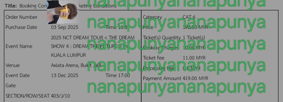 whoopsypiee's tweet photo. WTS #Tds4inkl 
1 x CAT 6
🗓️ 13/12/2025 - Day 1
💺 Section 403 Row J SN 10
🏷️ RM 450 (can nego) 
💚 Can also rent my lightstick 🫰🏻

Reason to sell: graduation 😔
#pasarnct
#TDS4inKL https://t.co/ja4W81VYHb