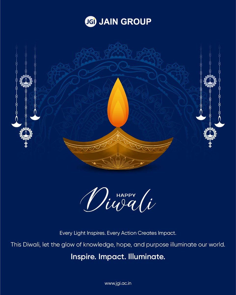 Jain_Grp's tweet photo. At Jain Group, every light we share sparks purpose and progress.
This Diwali, we honour the power of knowledge and the impact of education in lighting up our collective future.
Wishing you a Diwali filled with inspiration, impact, and illumination.

#JainGroup #HappyDiwali2026 https://t.co/ttItqmXjZf