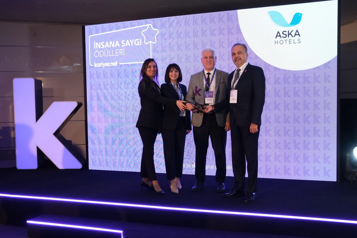 Aska Hotels olarak, <a href="/kariyernet/">Kariyer.net</a> tarafından verilen İnsana Saygı Ödülü’ne layık görülmenin mutluluğunu ve gururunu yaşıyoruz! 💙
İnsan kaynakları süreçlerimizde yüksek standartları benimseyerek; adaylara zamanında geri dönüş sağlama, başvuru sürecini şeffaf ve adil şekilde yönetme