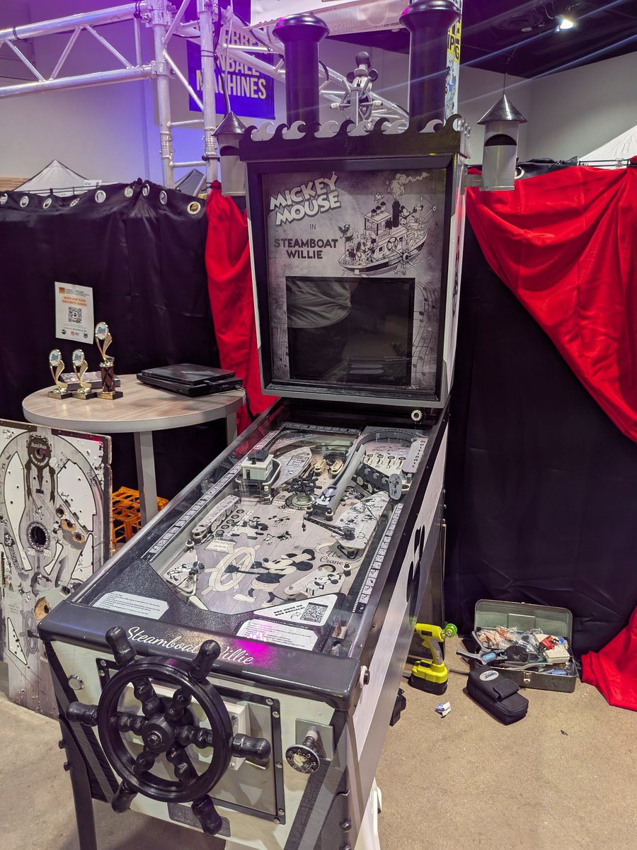 RetroTechX, Pinball/Gaming (@retrotechx) on Twitter photo Steamboat Willie pinball homebrew at the Chicago Pinball Expo! Steamboat Willie pinball homebrew at the Chicago Pinball Expo!