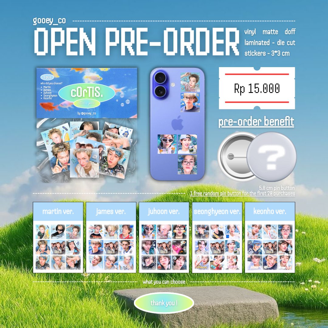 gooey_co's tweet photo. re-share's n likes are highly appreciated ! 🌀
☆ cOrTiS — sticker pack 💌 ꉂ♡ [ by gooey_co ] ๑

📆 18 oct - 24 oct 2025
🔗 pre-order here : https://t.co/L3KD11btcA
🛒 all member available !

# thank you for ordering, happy shopping ! *˙︶˙*)ﾉ https://t.co/NyJNmfKqBo