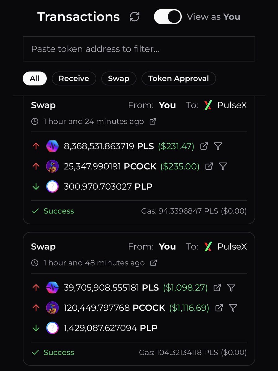 LibertySwapFi's tweet image. Converting all our fees and other income into PLS, then adding liquidity to our bought-back PCOCK supply.
This helps us earn extra fees and support all PCOCK markets if PLS rises.
With this DCA strategy, we can acquire up to 4 billion PLS each month to pair with our PCOCK…