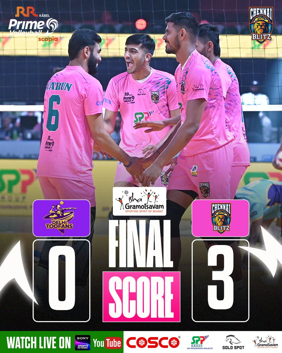 ChennaiBlitz's tweet photo. From the first serve to the final point, we brought the fire, the fight, and the Blitz spirit! 🦁⚡
This isn’t just a win - it’s a statement.
#BlitzMode #RoarOfBlitz #TotalDomination
#Unstoppable #BlitzPower #ChennaiBlitz
#VictorySecured #BlitzDomination #GameOn https://t.co/9TDis8vlt0