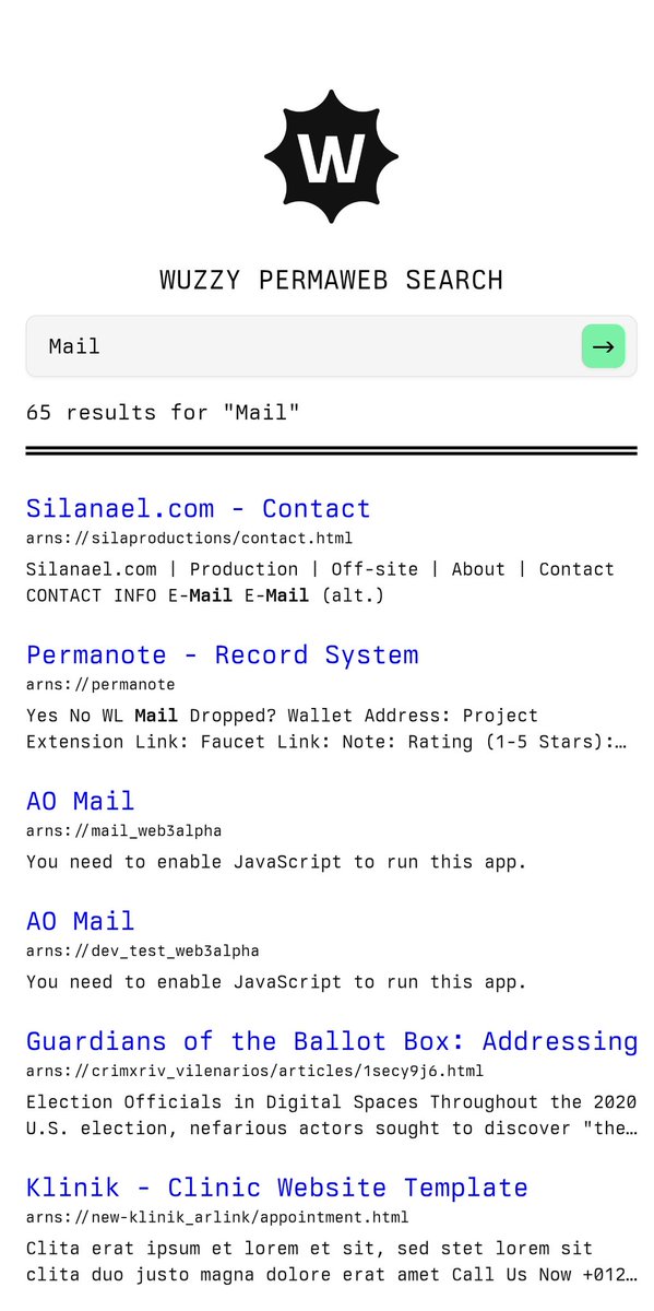 It's great to be able to search the Permaweb  🔥